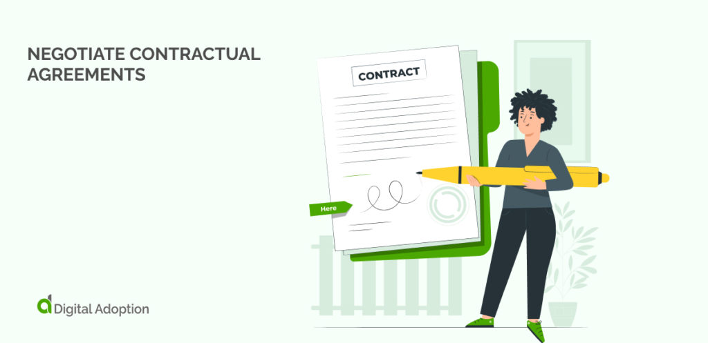 Negotiate contractual agreements